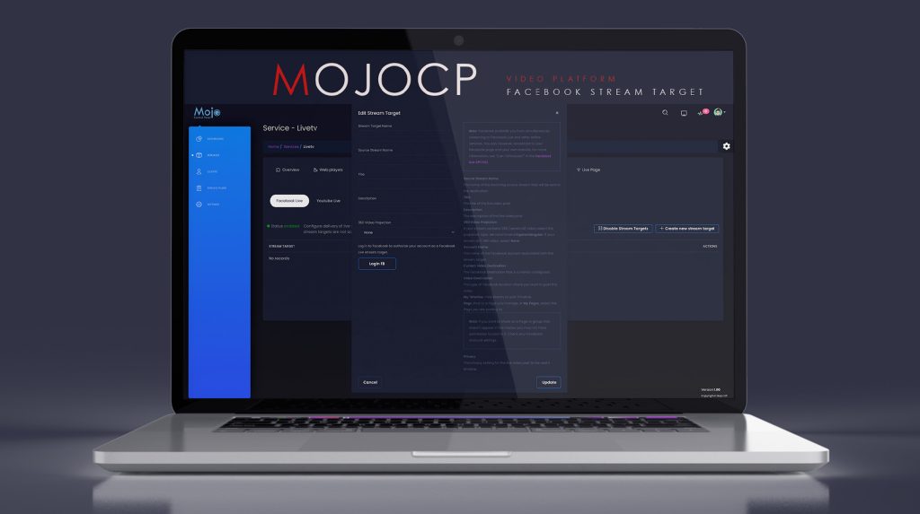 MojoCP Facebook Stream Target