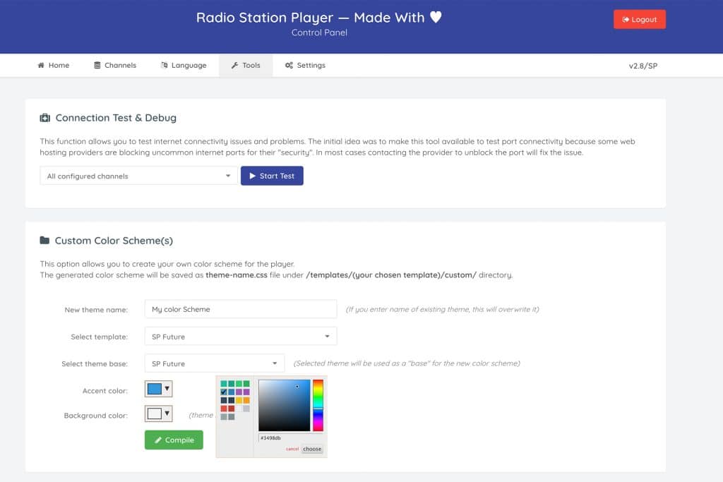 AIO Radio Player CP Tools