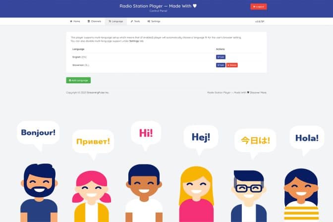 Player Language Support