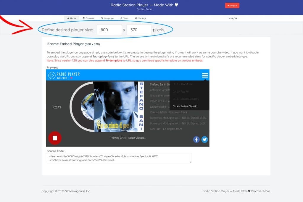 iFrame Embed Player