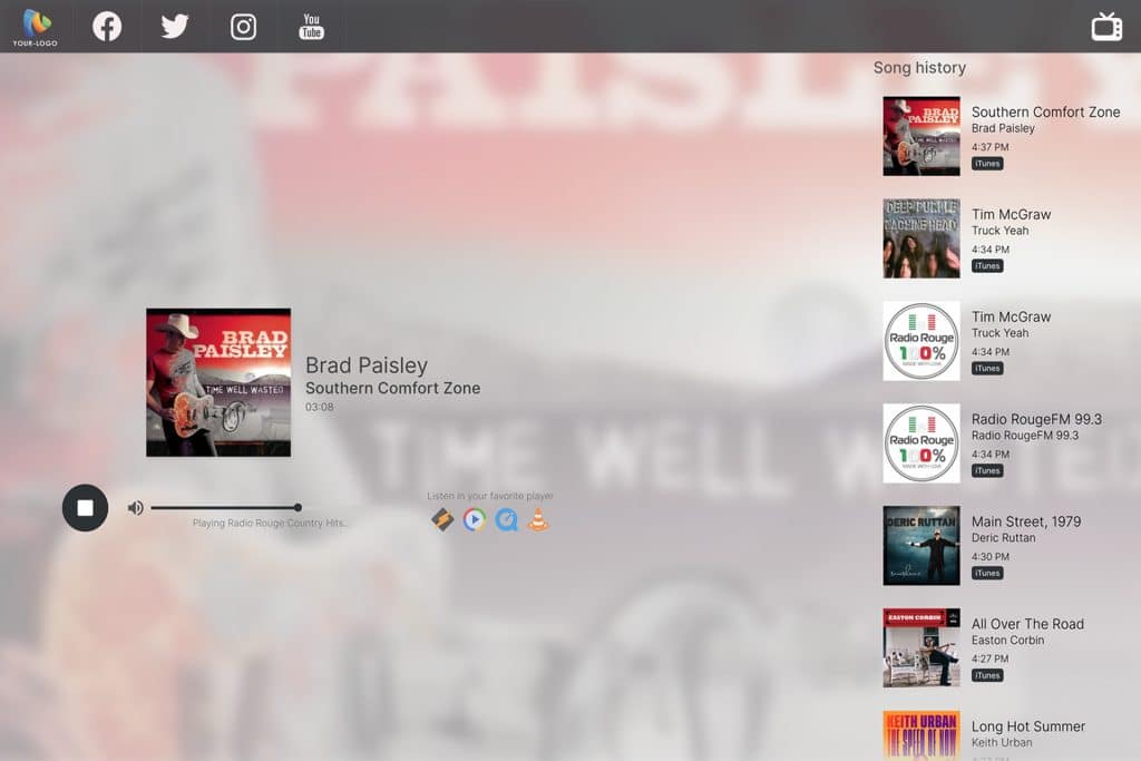 SHOUTCAST Icecast Radio Player,