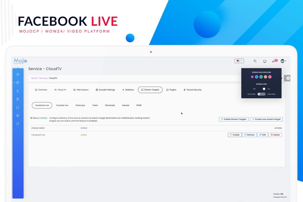 The Facebook Stream Target