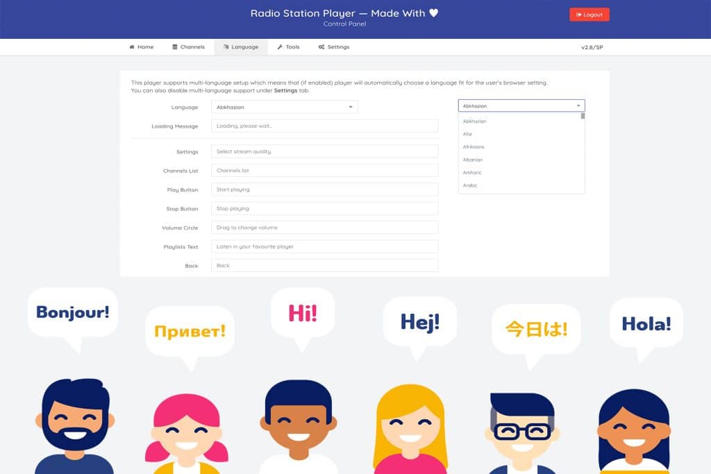 multi-language support