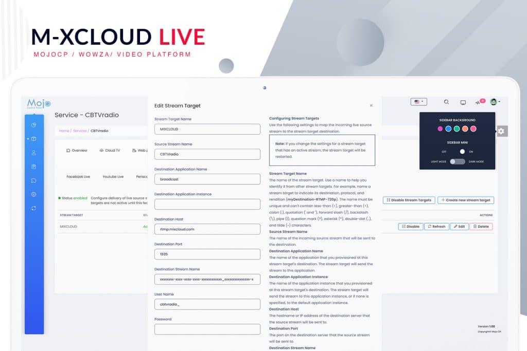M-XCloud RTMP