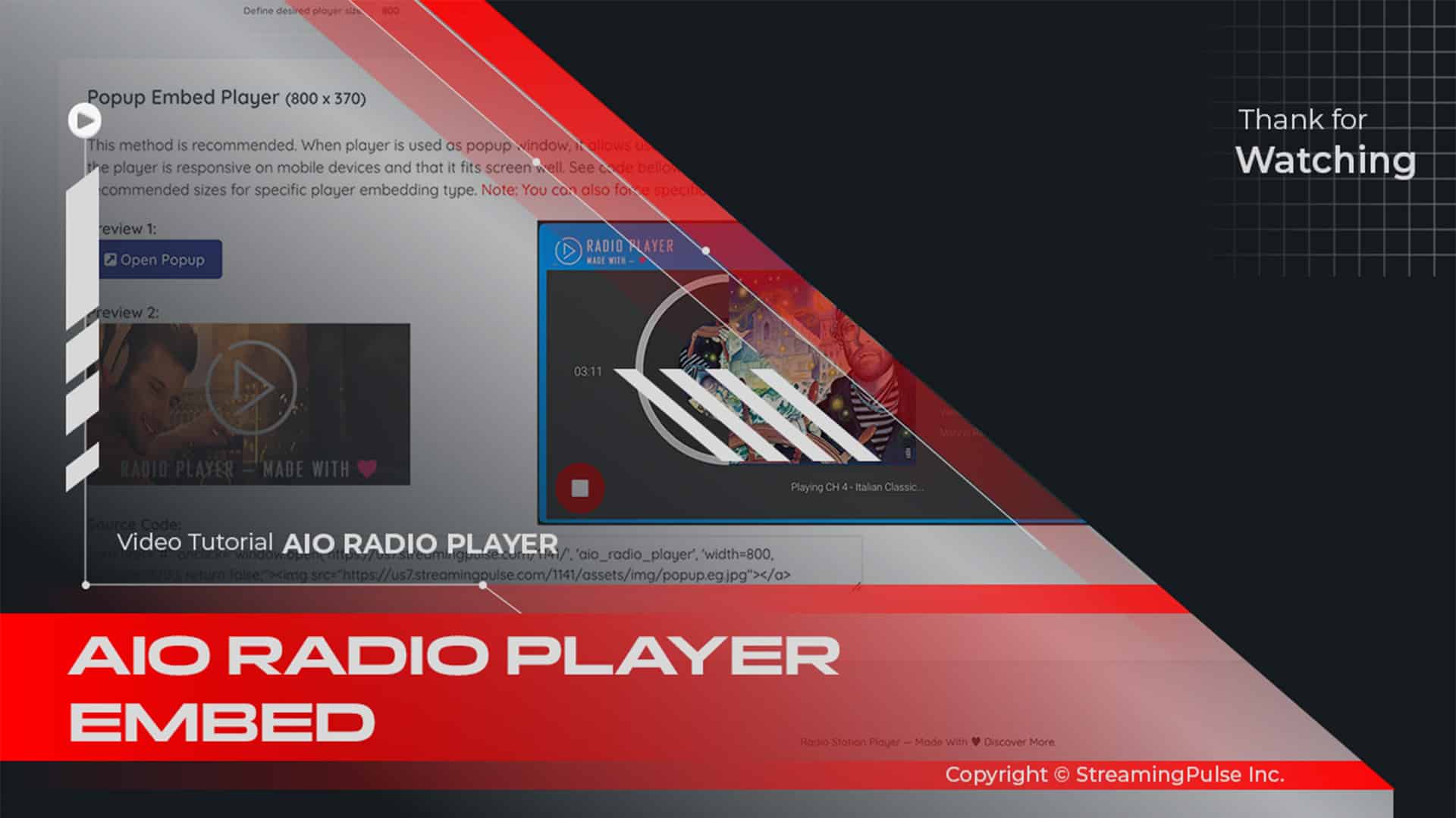 Embed Radio Player